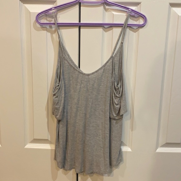Grey off shoulder tshirt - Picture 1 of 1